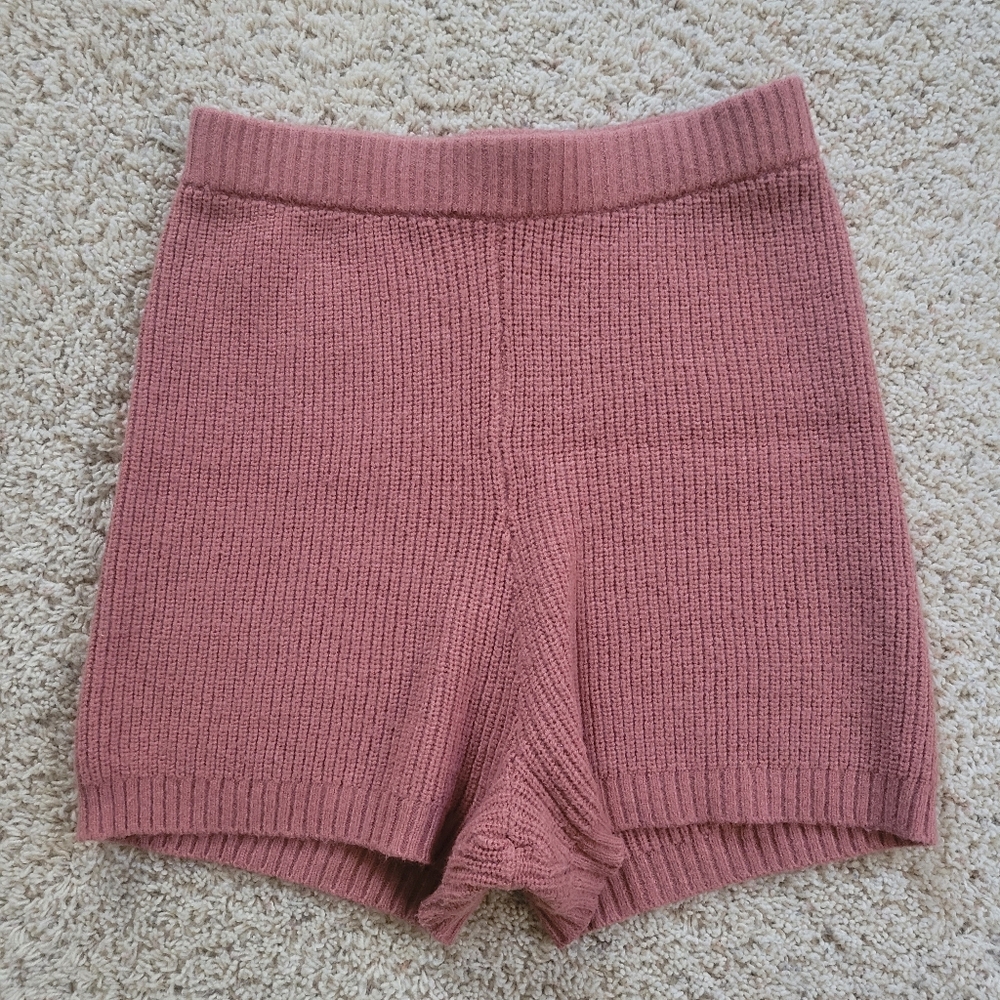 Saturday Sunday by Anthropologie Knitted Pull On Stretch Loungewear Shorts Beach